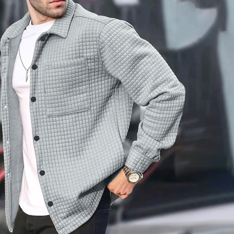 🔥Herrjacka i enfärgat casual-stil