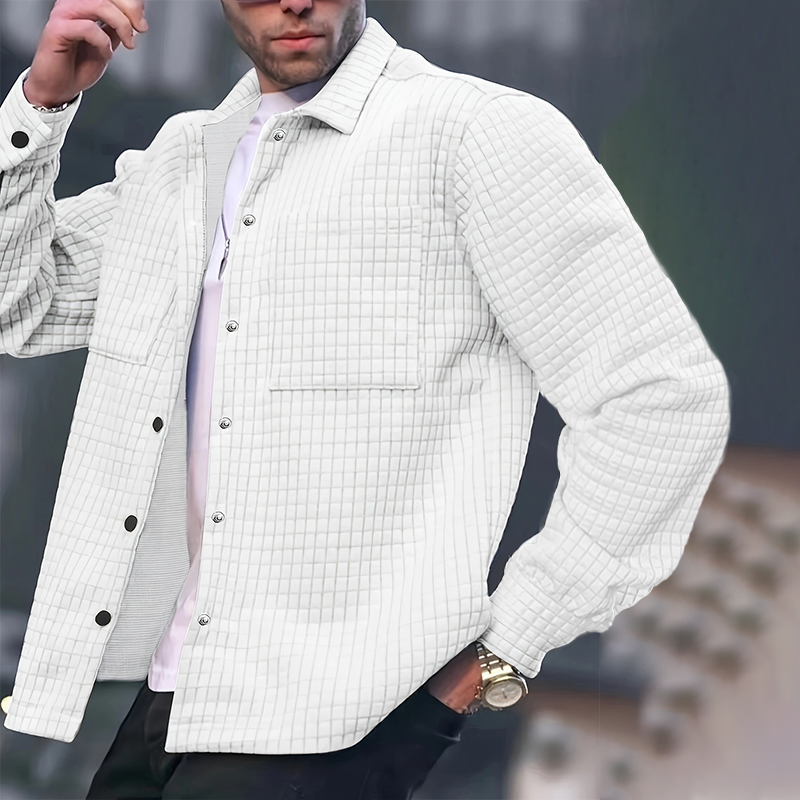 🔥Herrjacka i enfärgat casual-stil