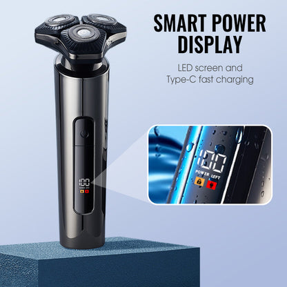 🔥Multifunktionell elektrisk LED-display 3-bladig rakhyvel för män 🧥