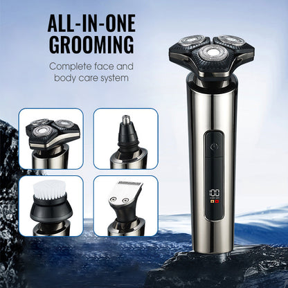 🔥Multifunktionell elektrisk LED-display 3-bladig rakhyvel för män 🧥