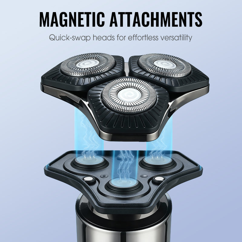 🔥Multifunktionell elektrisk LED-display 3-bladig rakhyvel för män 🧥