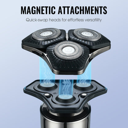 🔥Multifunktionell elektrisk LED-display 3-bladig rakhyvel för män 🧥