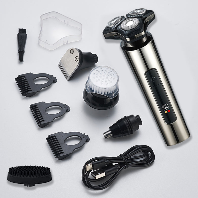 🔥Multifunktionell elektrisk LED-display 3-bladig rakhyvel för män 🧥