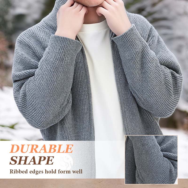 🔥Herrcardigan med hel dragkedja