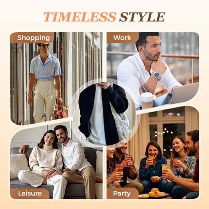 🔥Herrcardigan med hel dragkedja