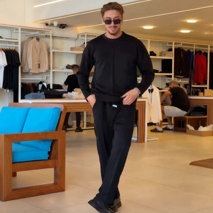 Herrkläder, tvådelat set i bomull med lätt stretch