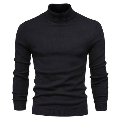 🔥Einfarbiger Strickpullover mit Rollkragen für Herren