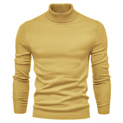 🔥Einfarbiger Strickpullover mit Rollkragen für Herren