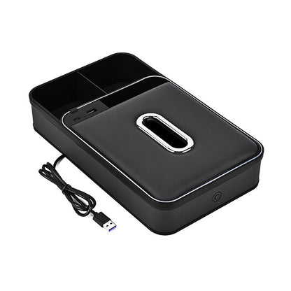 🔥Förvaringslåda i armstödet med LED-belysning