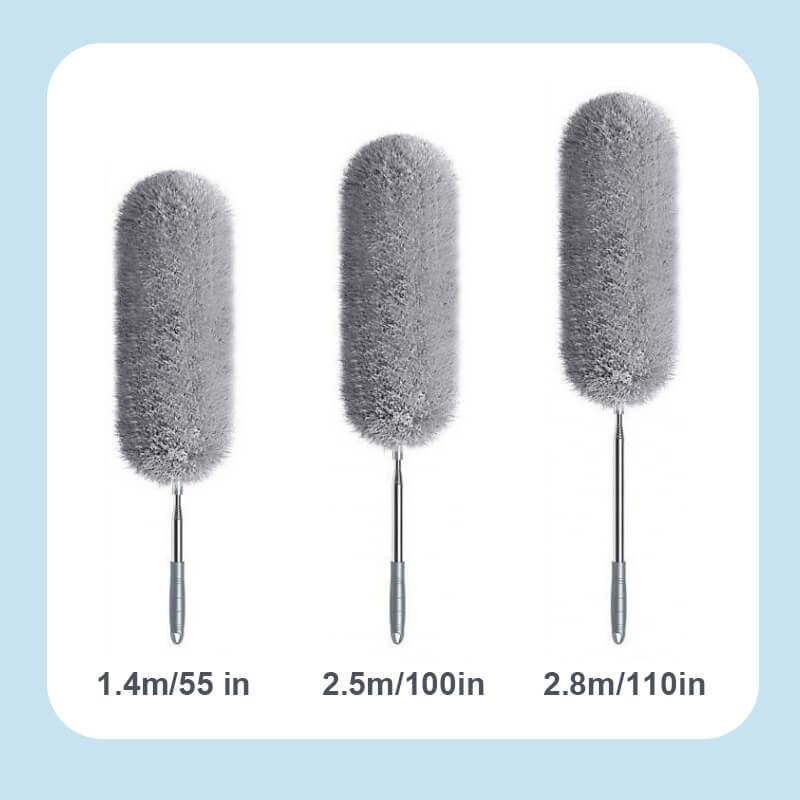🧹 50 % RABATT NU! ✨ Utdragbar dammvippa – elektrostatisk, förlängbar 1,4–2,8m & tvättbar – perfekt för höga hörn och möbler 🏠
