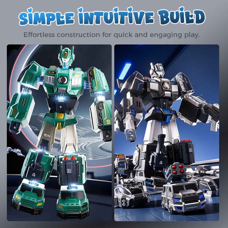 9 i 1 magnetisk transformerande bil och robotleksak