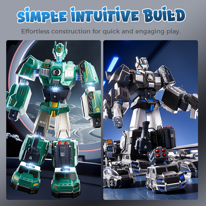 9 i 1 magnetisk transformerande bil och robotleksak