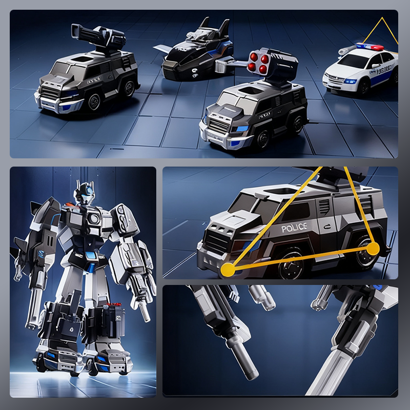 9 i 1 magnetisk transformerande bil och robotleksak