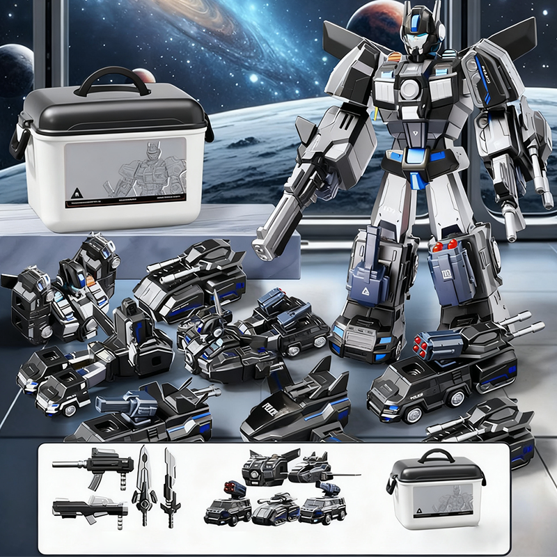 9 i 1 magnetisk transformerande bil och robotleksak