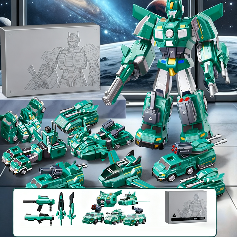 9 i 1 magnetisk transformerande bil och robotleksak