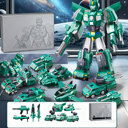 9 i 1 magnetisk transformerande bil och robotleksak