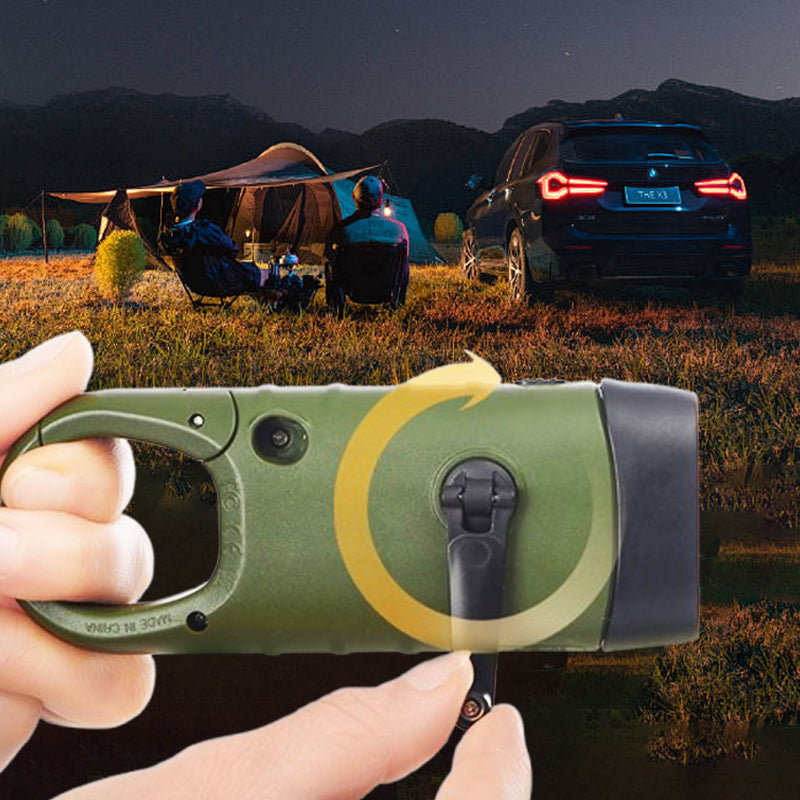 🔦50% RABATT☀️ Utomhus nödlampa, handvev/sol/USB 3 laddsätt, perfekt för camping och nödsituationer