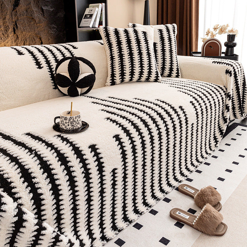 🛋️  ✨ Mjukt Plysch Sofföverdrag - Tjock & Slitstark med Elastiska Kanter för Skydd och Komfort 🏠🌟