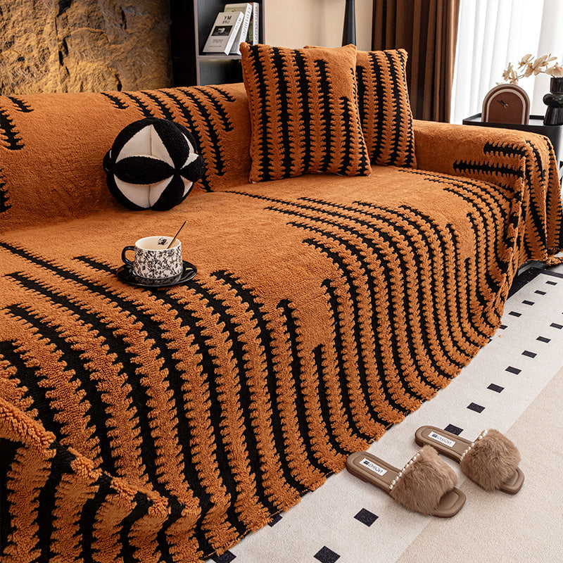 🛋️  ✨ Mjukt Plysch Sofföverdrag - Tjock & Slitstark med Elastiska Kanter för Skydd och Komfort 🏠🌟