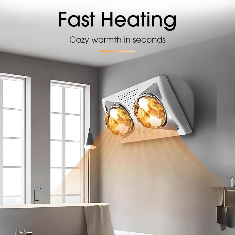Väggmonterad värmelampa för badrum