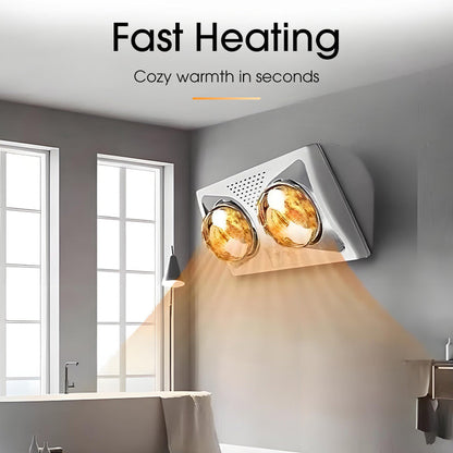 Väggmonterad värmelampa för badrum