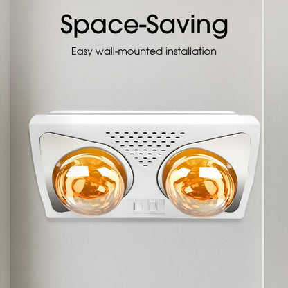 Väggmonterad värmelampa för badrum