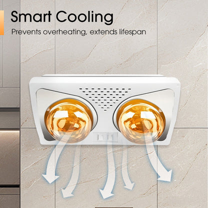 Väggmonterad värmelampa för badrum