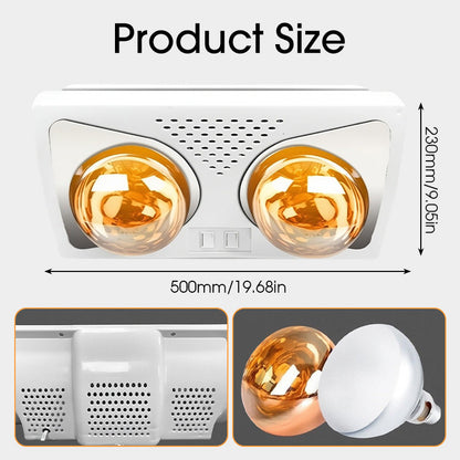 Väggmonterad värmelampa för badrum