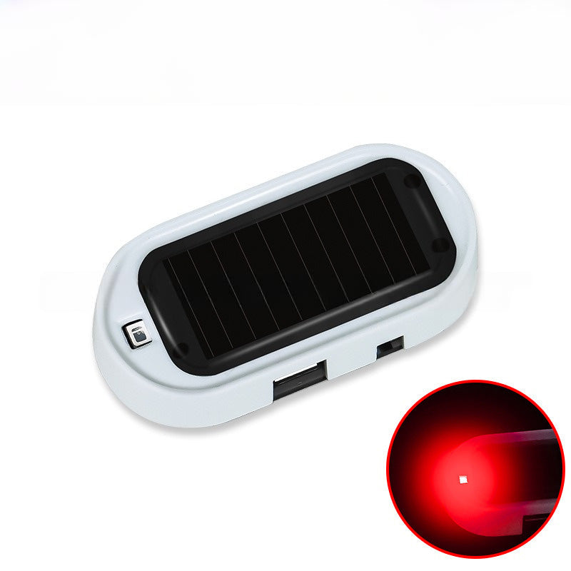 Soldriven LED-blinklampa mot stöld