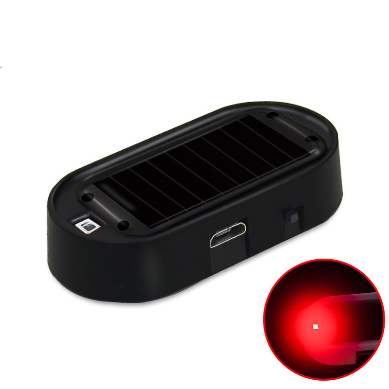Soldriven LED-blinklampa mot stöld