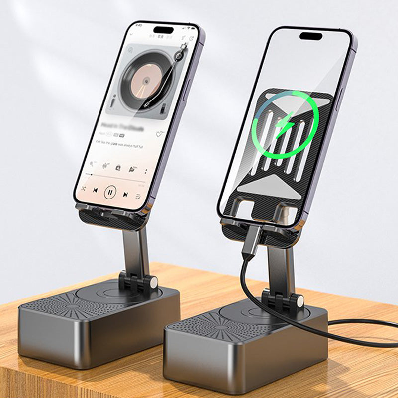 3-i-1 Trådlös Bluetooth-högtalare, Laddstation och Telefonhållare