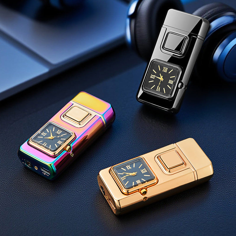 🔥Multifunktionell kreativ tändare med integrerad klocka