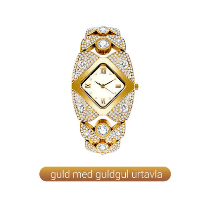 🔥Retro Kvartsklocka med Gnistrande Strass