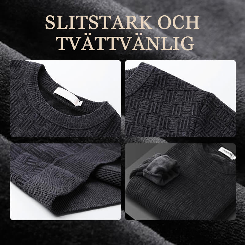 🔥Bästa Presenten - Herrarnas Värmande Utsökta Mönster Crewneck Stickat Plagg