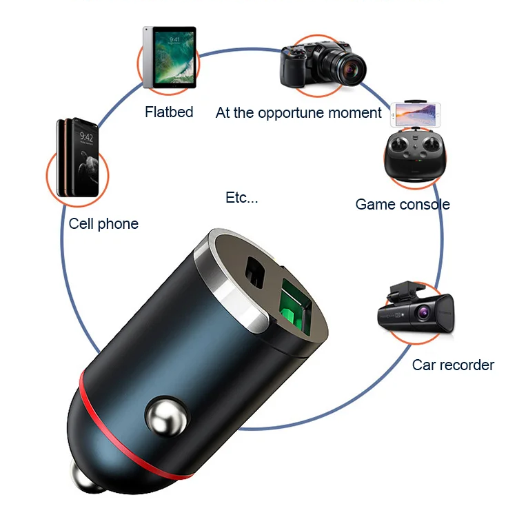 🔥2-portars kompakt snabbladdare för bil
