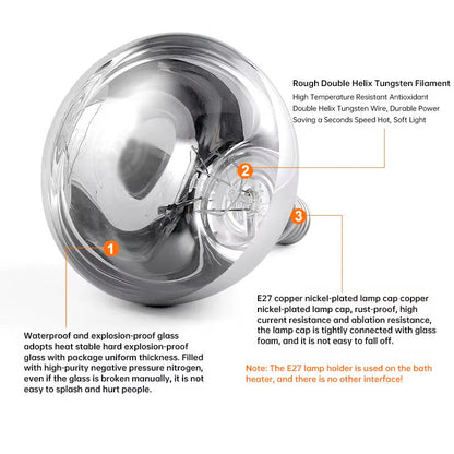 275W Bathroom Heater Bulb - Winter Warmth Essential