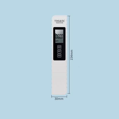 💧3-i-1 TDS Vattenkvalitetstestare🌊Mäter pH, Klor och Hårdhet med LCD-display för Pool och Akvarium📱