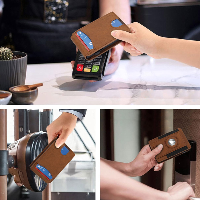 🔥Pengaklämma i PU-läder med RFID-blockering