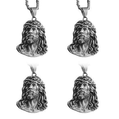 ⏳Begränsad tid 50 % rabatt⏰Halsband med Jesus-huvudhänge✝️📿