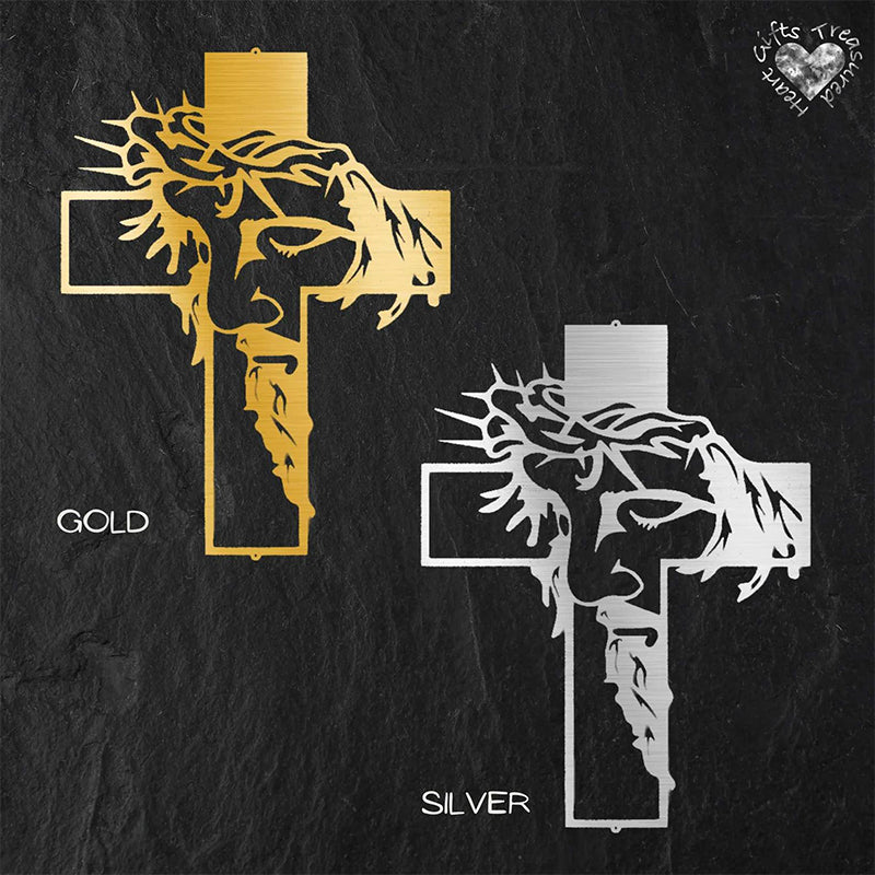 🔥Jesus Kors Metallskylt Kristus Väggdekoration