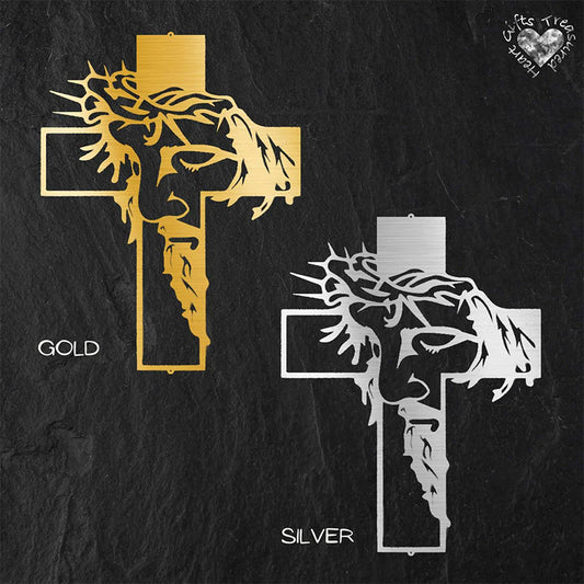 🔥Jesus Kors Metallskylt Kristus Väggdekoration