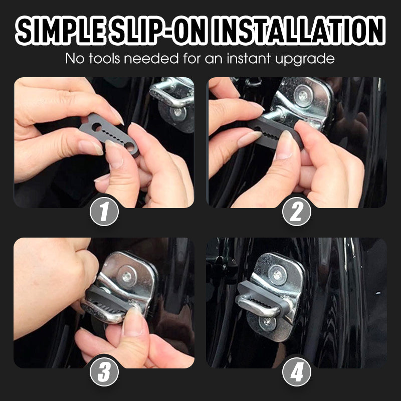 🚗 KÖP 3 FÅ 5! ✨ Silikondämpare för Bildörrlås - Ljuddämpande Tätning med Självhäftande Design för Mjuk och Tyst Stängning 🔇🧤