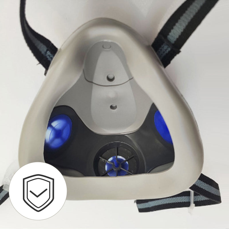 🎁Senaste dagskampanj 50% rabatt🔥Skydd som fungerar - gasmask med dubbla filter och aktivt kol