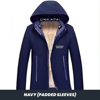 ✨Vintererbjudande💖Herr vinterjacka med huva och varm foder av fuskpäls