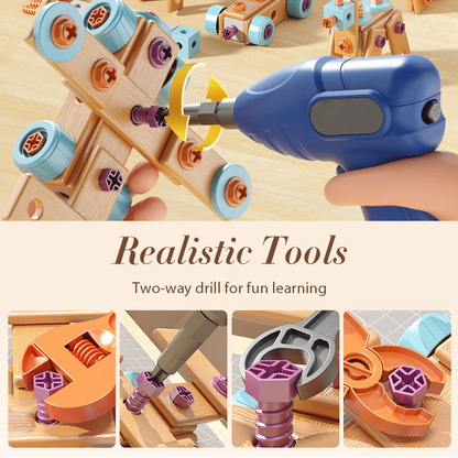 🧰 50% RABATT🧩 Barnens verktygssats, roligt DIY, utvecklar barns praktiska färdigheter🎪🔩