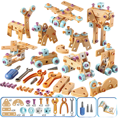 🧰 50% RABATT🧩 Barnens verktygssats, roligt DIY, utvecklar barns praktiska färdigheter🎪🔩