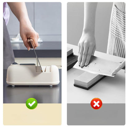 Bärbar sladdlös elektrisk knivslipare