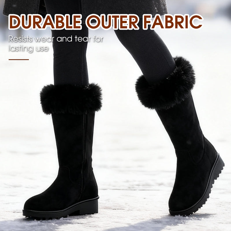 Damvinterstövlar med halvhög vad och dragkedja i sidan
