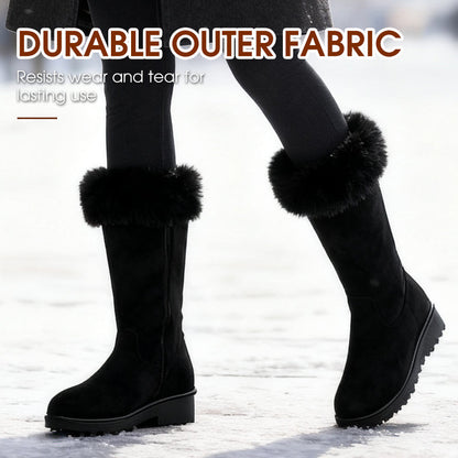 Damvinterstövlar med halvhög vad och dragkedja i sidan