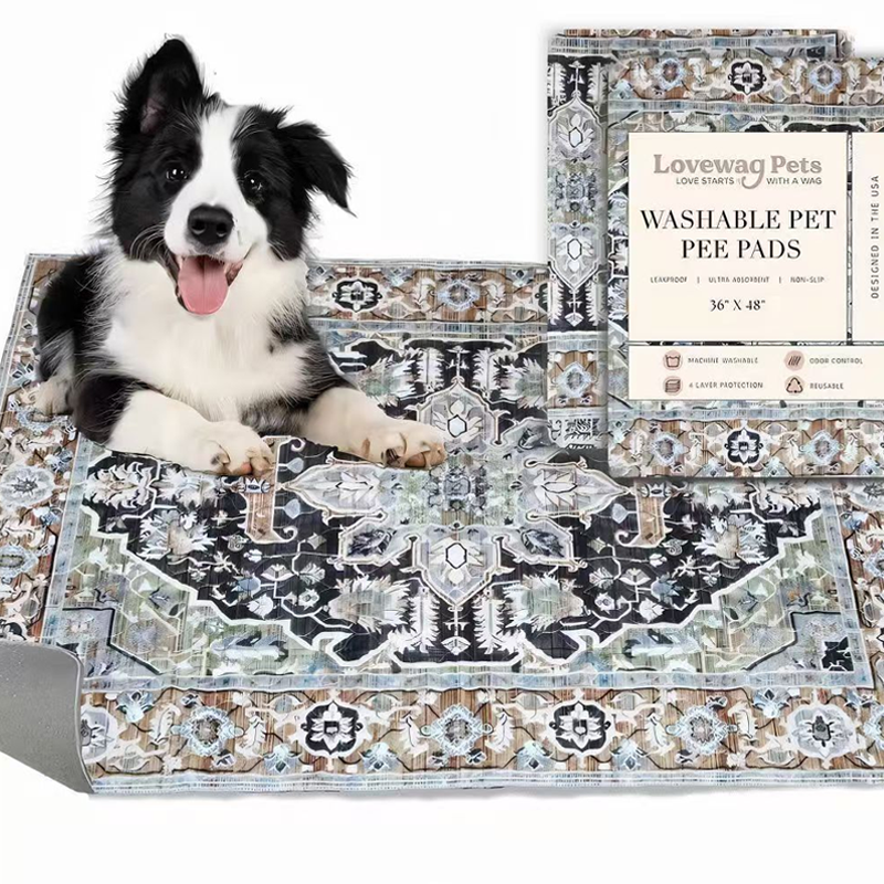 🐾50 % rabatt✨Tvättbar Boho-matta för Husdjur – Snabbsugande, Halksäker & Återanvändbar!
